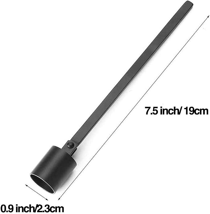 Black Candle Snuffer Stainless Steel Polished Candle Snuffer