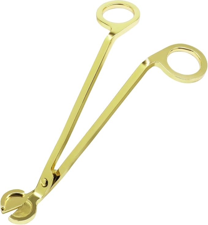 Candle Wick Trimmer, Stainless Steel Candle Wick Clipper Wick Cutter Scissor, Gold