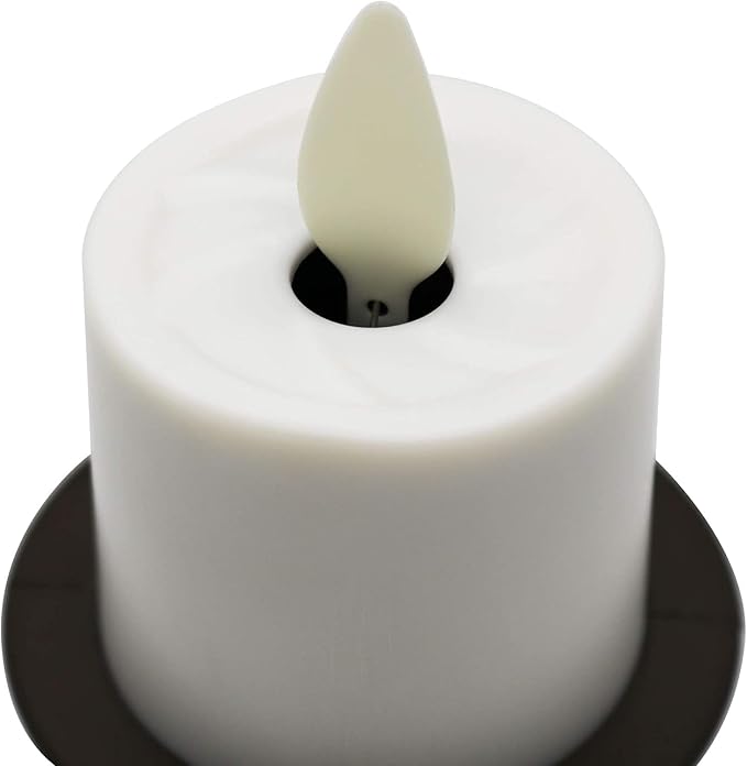 Luminara Flameless Candle Nightlight w/Dusk to Dawn Light Dark Auto Sensor, Bronze Wall Plug Indoor Night LED Light w/Real-Flame Effect Technology, Bathroom Bedroom Hallway, No Remote Needed
