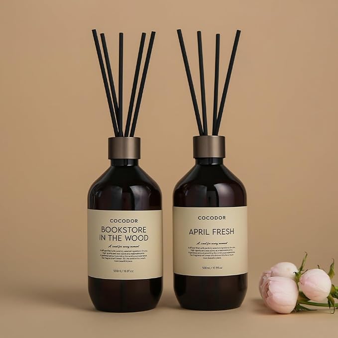 COCODOR Premium Reed Diffuser/Garden Lavender/16.9oz(500ml)/1 Pack/Fragrance Scent Essential Oil Stick Diffuser Set for Bedroom Bathroom Home Décor