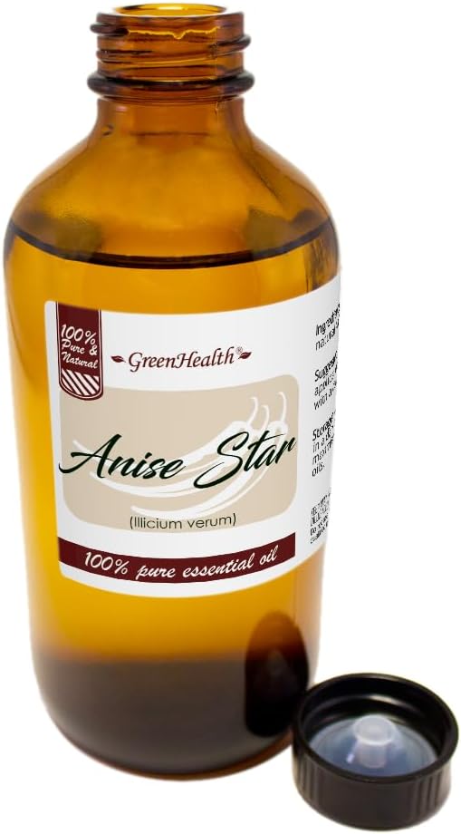 Essential Oil - 8 fl oz (100% Pure & Uncut) - GreenHealth (Anise Star)