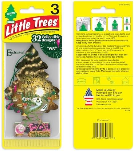LITTLE TREES Car Air Freshener | Hanging Tree Provides Long Lasting Scent for Auto and Home | Enchanted, 24 Air Fresheners
