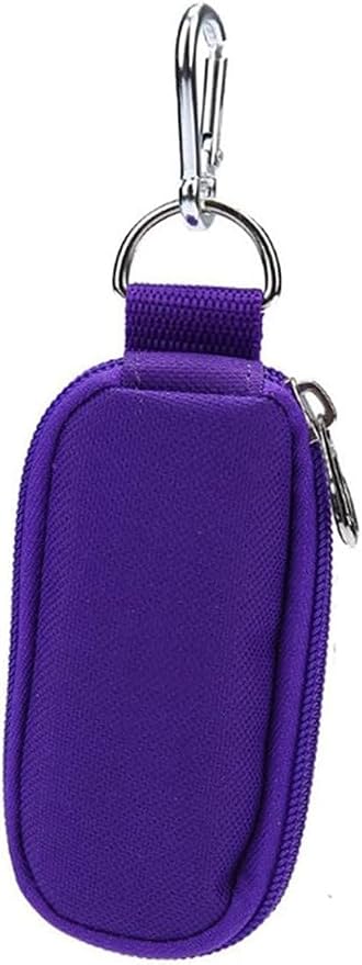 1Pc Purple (Without Bottle) Portable Small Essential Oils Keychain Pouch Kit for 5/10/15ml Carrying Travel Bag for Oil Bottles Travel Cases Tools and Accessories