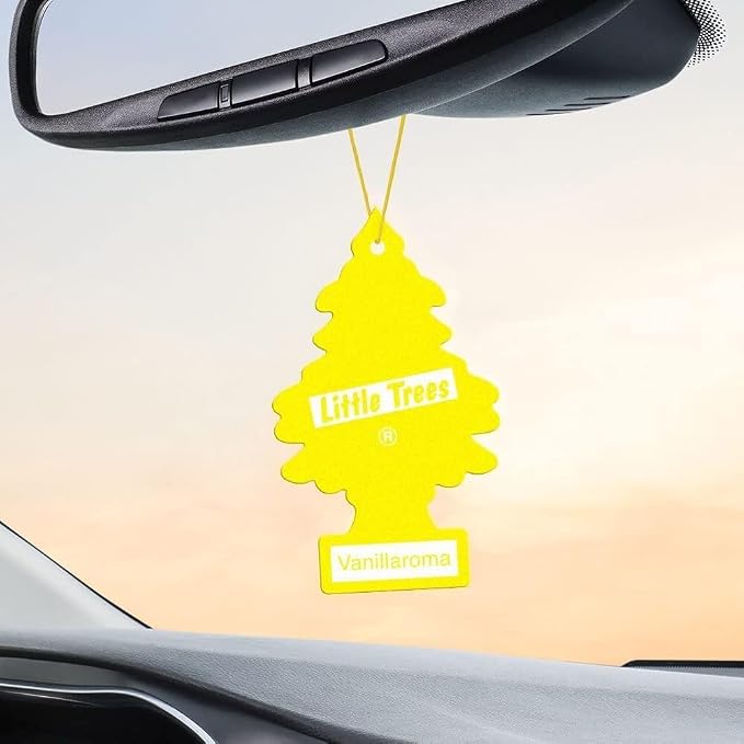 LITTLE TREES Car Air Freshener | Hanging Paper Tree for Home or Car | Vanillaroma | Pack of 6