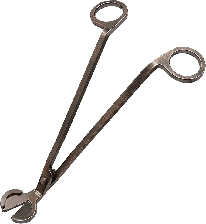 Candle Wick Trimmer, Stainless Steel Candle Wick Clipper Wick Cutter Scissor, Red Bronze