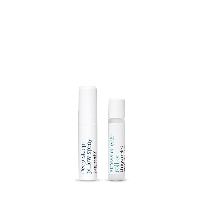 This Works Dream Team Bedtime Duo – Deep Sleep Pillow Spray 5ml & Stress Check Roll-On 5ml – Aromatherapy Gift Set with Lavender, Eucalyptus & Vetivert