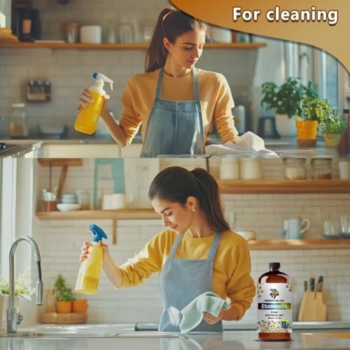 Chamomile Essential Oil, Chamomile Oils, for Diffuser, Humidifier, Sleep, DIY Candles, Soap, Bath, Yoga, Gift, Essential Oil, GV77ZF Chamomile Fragrance Oil - 16 fl oz (480 ml)
