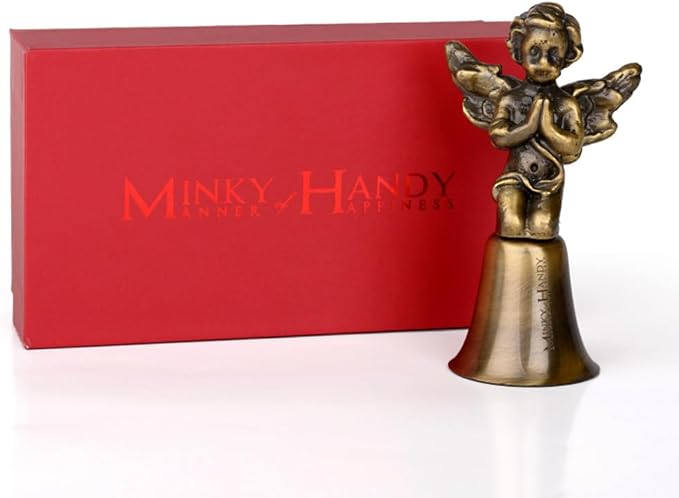Brass Candle Snuffer Vintage Style - Small Antique Colored Candle Flames Extinguisher - Home Decorative and Unique Gift - Praying Angel