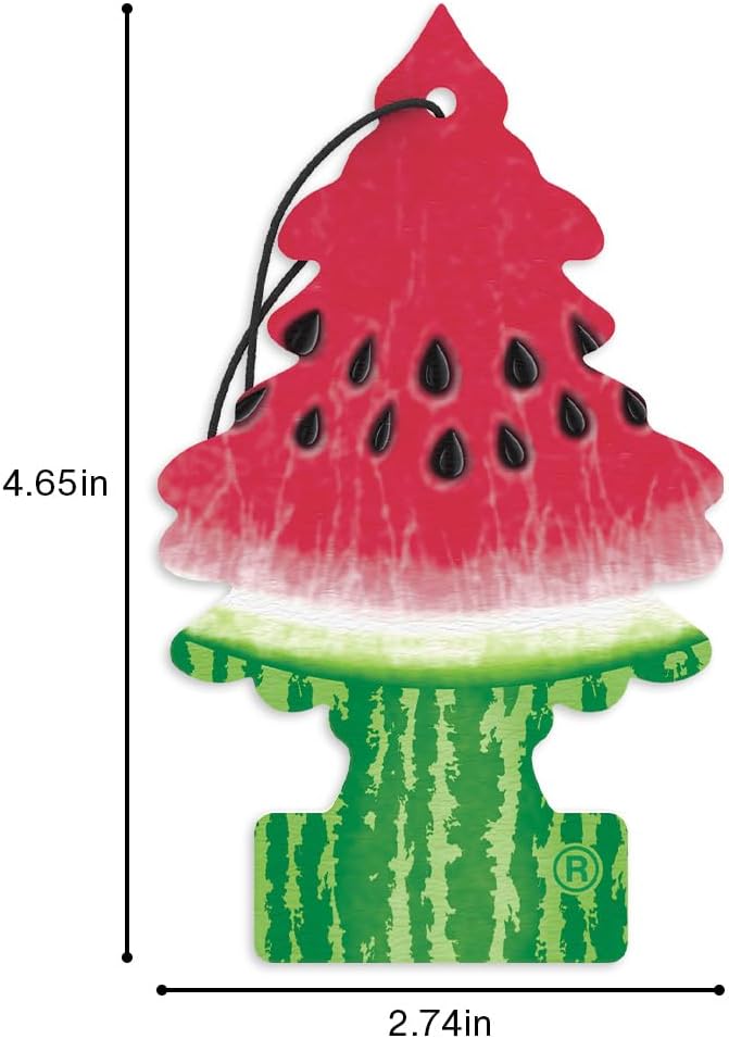LITTLE TREES Car Air Freshener | Hanging Tree Provides Long Lasting Scent for Auto and Home | 24 Air Fresheners |Watermelon