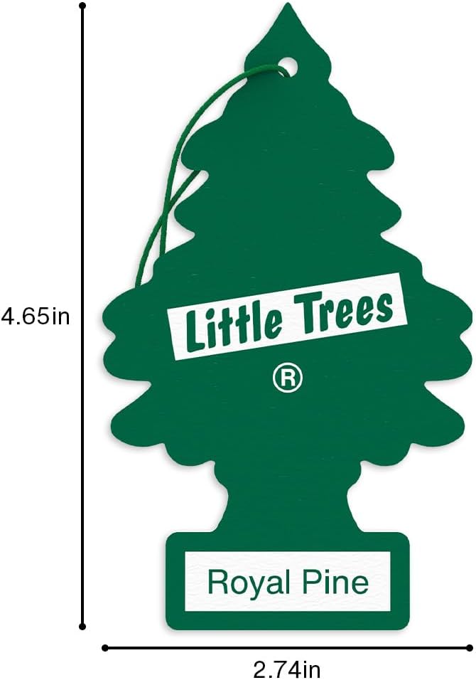 LITTLE TREES Car Air Freshener | Hanging Tree Provides Long Lasting Scent for Auto and Home | Royal Pine, 24 Air Fresheners