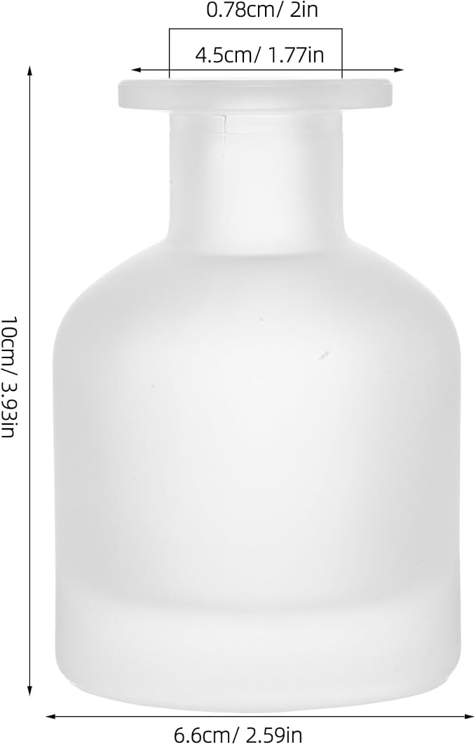Generic 2pcs Decorative Glass Diffuser Bottles Empty Aroma Containers for Home Office Elegant Reed Diffuser Jars for Even Oil Diffusion Simple Cleaning