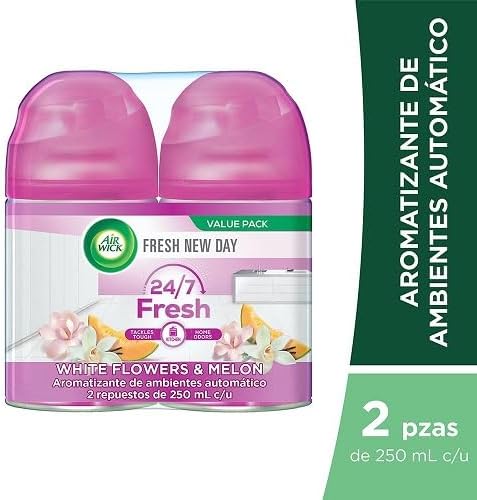 Air Wick Automatic Air Freshener Spray Refill, 2ct, Summer Delights, Odor Neutralization, Essential Oils