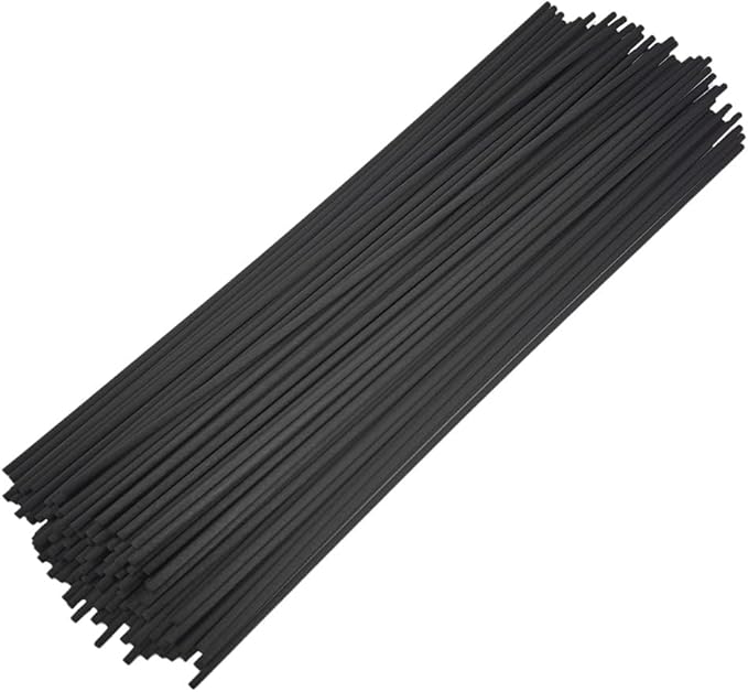 100PCS Black Fiber Reed Diffuser Sticks 12 Inch Long 3mm Diameter Strong Absorption Refill Replacement Reeds for Diffuser Stick Essential Oil Scented Aroma Fragrance Rod for Home Office Spa