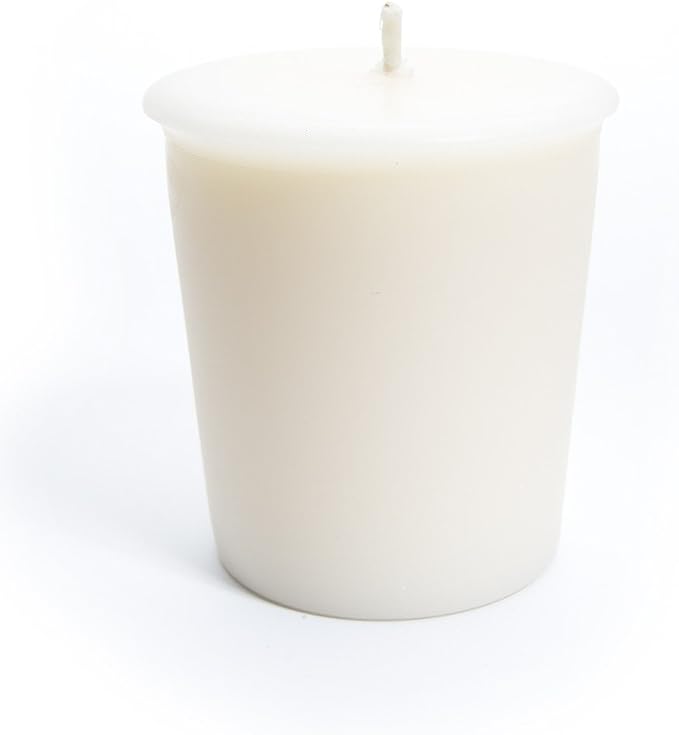 Eucalyptus Spearmint Soy Votive Candles - Scented with Essential & Natural Oils - 6 White Natural Votive Candle Refills - Fresh & Clean Collection