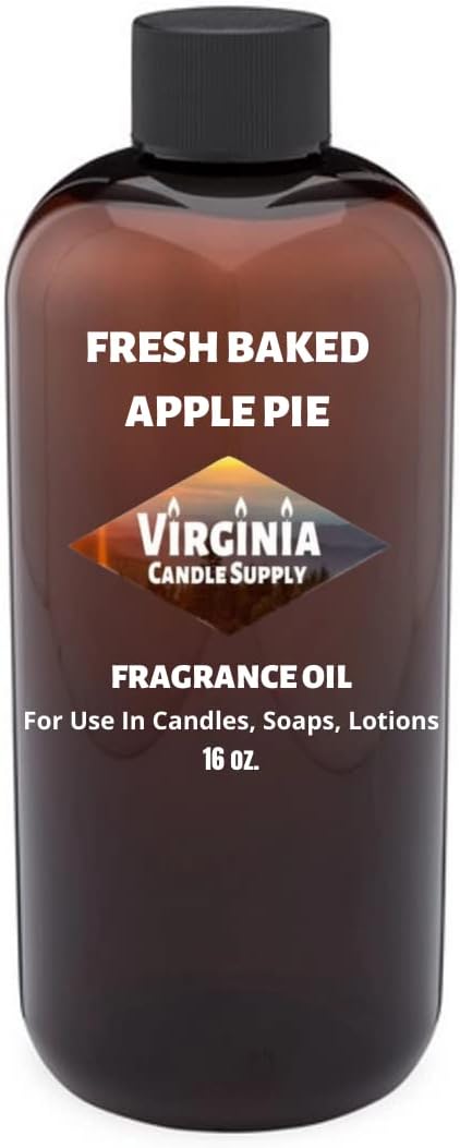 Fresh Baked Apple Pie Fragrance Oil (16 oz Bottle) for Candle and Soap Making, Tart Making, Room Sprays, Lotions, Car Fresheners, Slime, Bath Bombs, Warmers