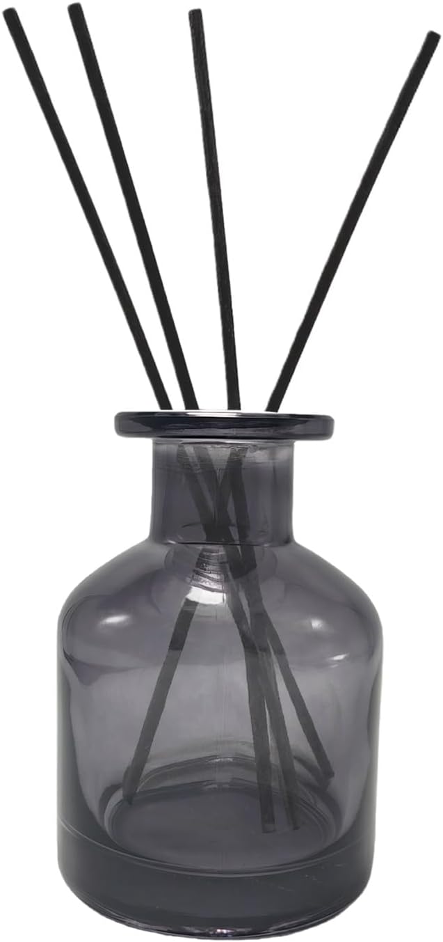 150ml/5oz Empty Glass Diffuser Bottle - Aromatherapy Storage Container - Fragrance Accessories - DIY Replacement for Diffuser Sets (Grey)