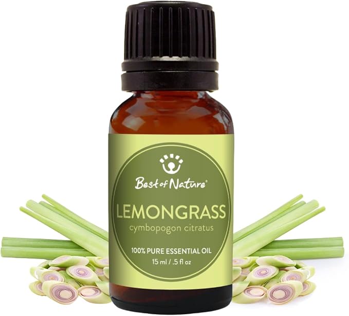 Lemongrass Essential Oil for Diffuser Aromatherapy – Best of Nature 100% Pure Undiluted Oils for DIY, Home Fragrance, and Topical Use