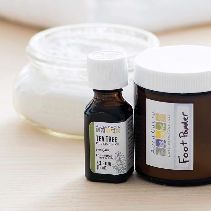 Aura Cacia 100% Pure Tea Tree Essential Oil | GC/MS Tested for Purity | 15 ml (0.5 fl. oz.) | Melaleuca alternifolia