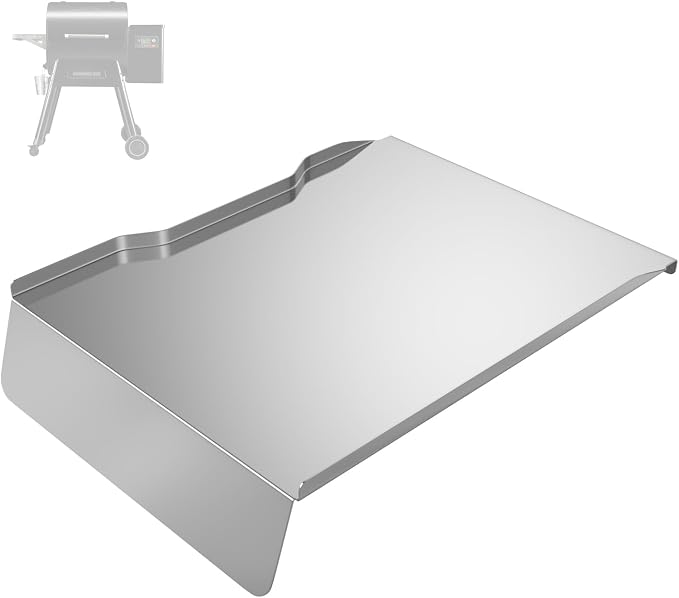 BAC506 Drip Pan Tray Replacement for Traeger Ironwood 650 Pellet Grills, Drip Pan Heat Baffle Compatible with Traeger KIT0438 Part, Stainless Steel Traeger Pellet Grill Assossories