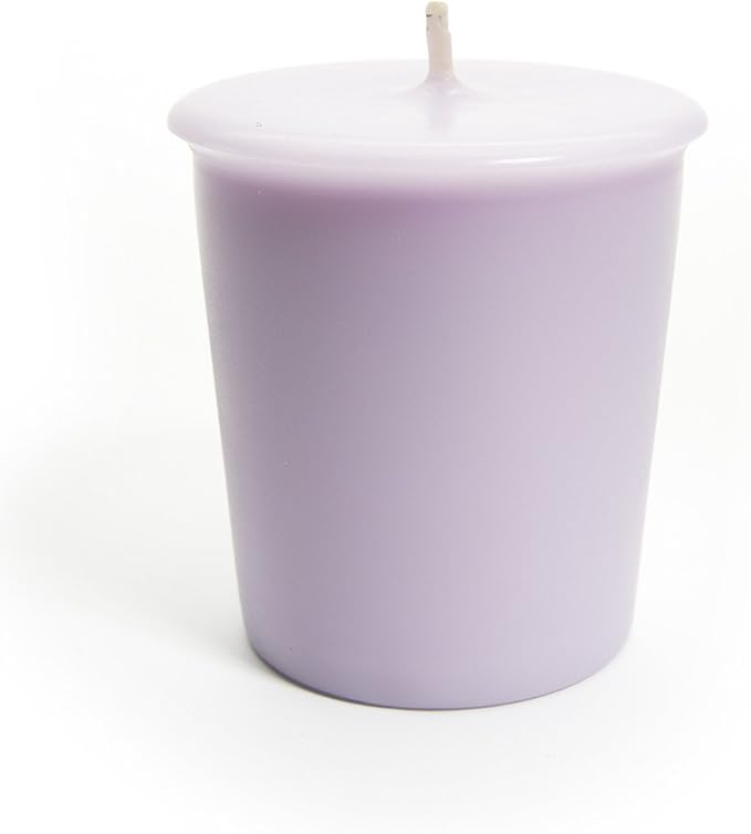 Pure English Lavender Soy Votive Candles - Scented with Essential & Natural Oils - 6 Purple Natural Votive Candle Refills - Flower & Floral Collection