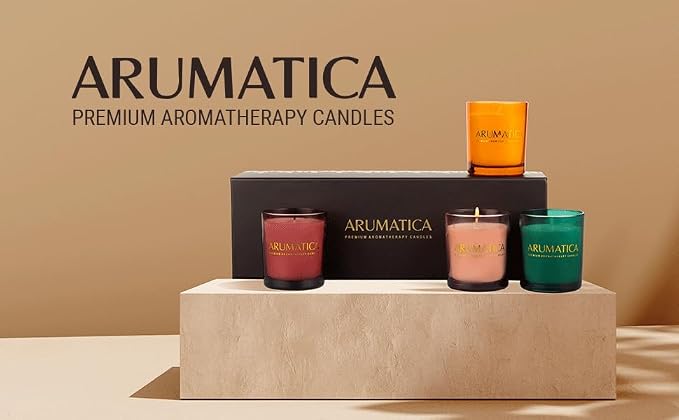 Premium Aromatherapy Candle Set | Stress Relief Soy Wax Candles with Relaxing Scents | Scented Candles for Home Yoga, Meditation & Spa | Luxury Candle Gift Set (4 Pack, 5oz Each) Total 20oz