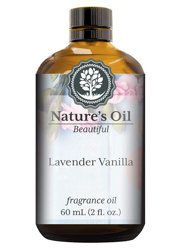 Lavender Vanilla Fragrance Oil (60ml) For Perfume, Diffusers, Soap Making, Candles, Lotion, Home Scents, Linen Spray, Bath Bombs, Slime