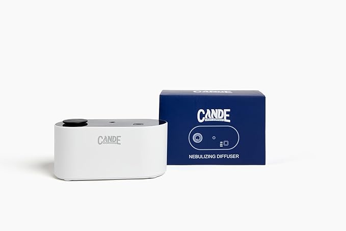 CE CRAFT Waterless Travel Diffuser Gift Set - Rechargeable Diffuser for Aromatherapy - Includes 3 Fragrance Oils - Fragrance Dispenser for Office and Home - Bakery, White