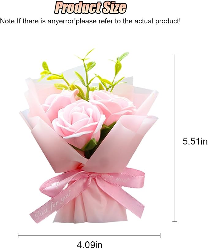 Mini Bouquet Car Air Outlet Vent Clip, Rose Car Dashboard Air Vent Trim Clips, Cute Flower Automotive Interior Diffuser Decoration Accessories for Women Present (Dreamy Pink)