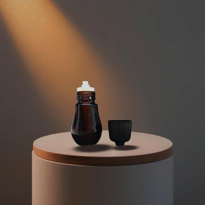 Empty Bottle for Essential Oil Refilling, 2 Empty Bottles & 12 Filter Cottons & 1Mini Funnel, Fit Waterless Aroma Diffuser
