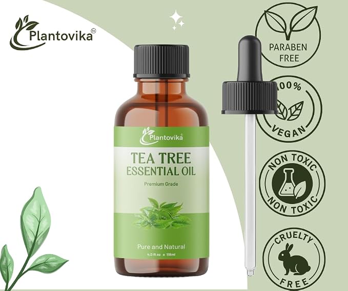 Tea Tree Essential Oil | 100% Pure and Natural | Premium Grade Essential Oil for Skin, Diffuser, Massage, Candle and DIY Soap Making (4 Fl Oz, Tea Tree)