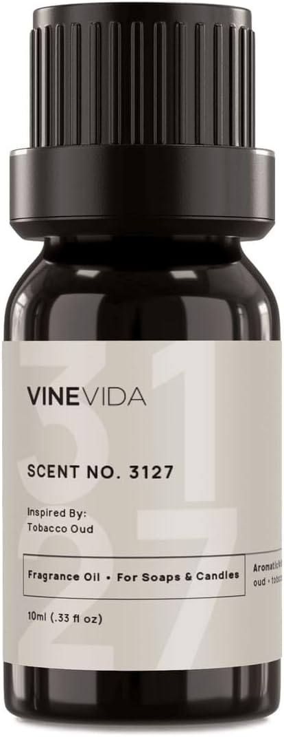 VINEVIDA Scent NO. 3127 Fragrance Oil - 10mL - Inspired by: Tobacco Oud Fragrance Oil for Candle Making - Made in USA Candle Scents Scents for Soap Making