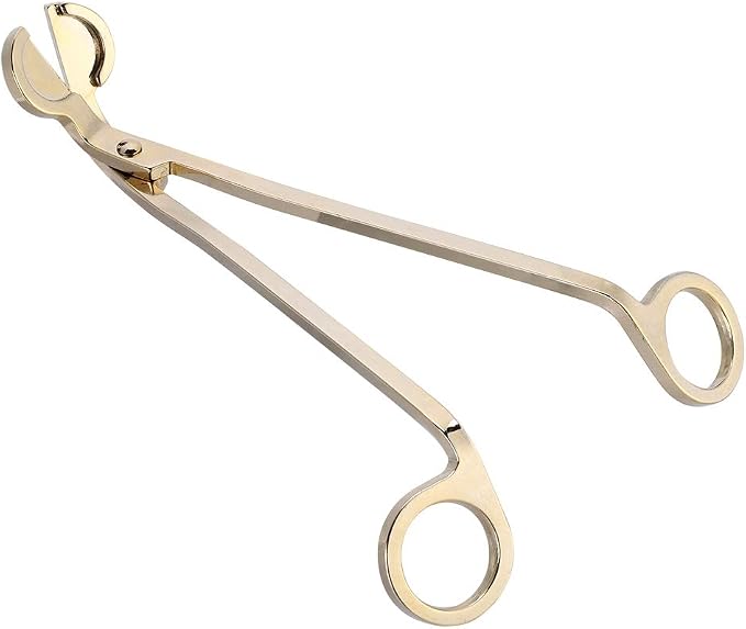 Candle Wick Trimmer,4 Colors Plating Design Heart Stainless Steel Wick Cutter Scissors Tool for Candle Making Supplies Accessories Remove (Gold)