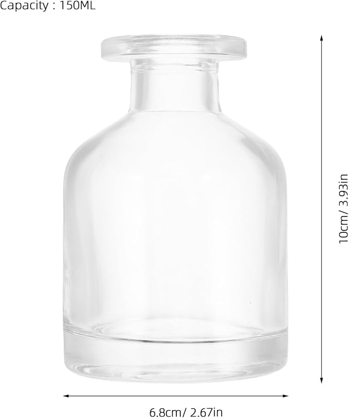 FRCOLOR Empty Aromatherapy Bottle Refillable Diffuser Bottle for Essential Oils Diy Perfume Container Desktop Diffuser Ornament for Home Office Car 3.93 X 2.67 X 2.67 in