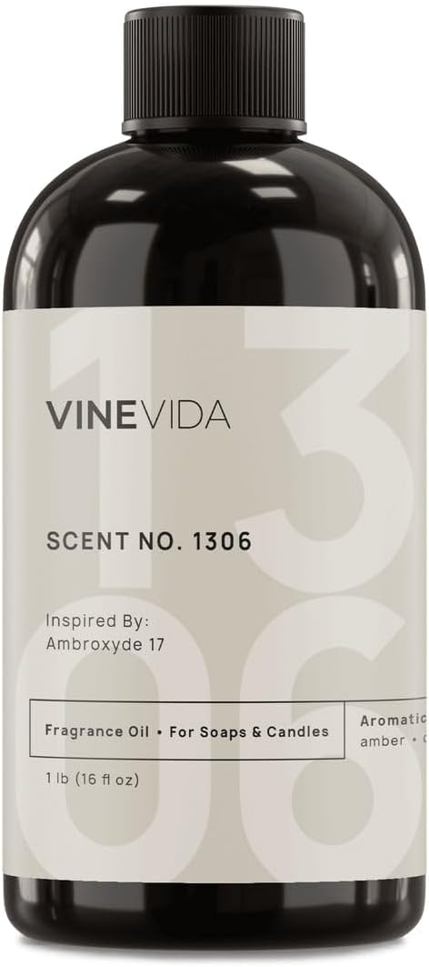 VINEVIDA Scent NO. 1306 Fragrance Oil - 16oz (1lb) - Inspired by: Ambroxyde 17 Fragrance Oil for Candle Making - Made in USA Candle Scents Scents for Soap Making