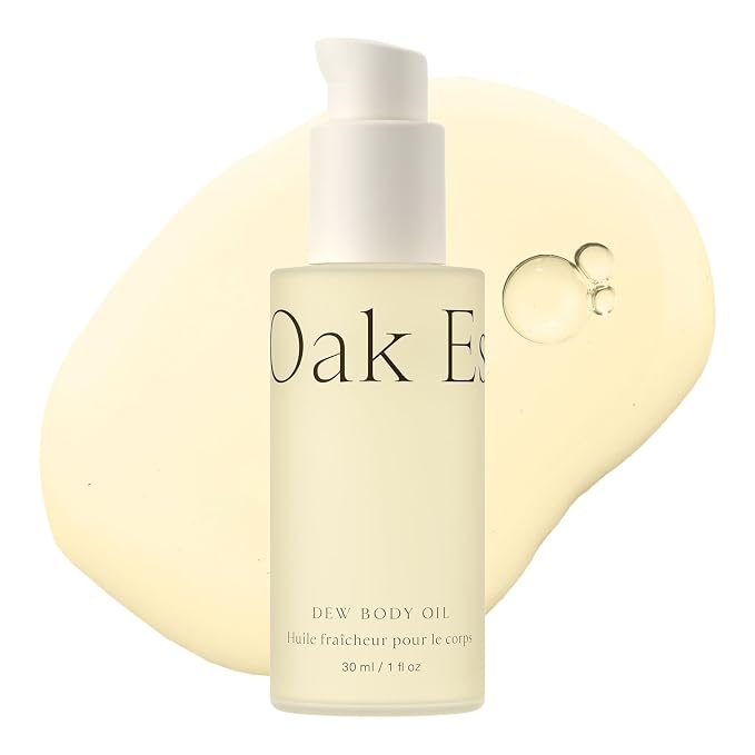 Oak Essentials Dew Body Oil, Hydrating Dry Body Oil for Women, Fast-Absorbing, Non-Greasy Finish, Ideal for Dry Skin, Travel Size, 1 Fl OZ