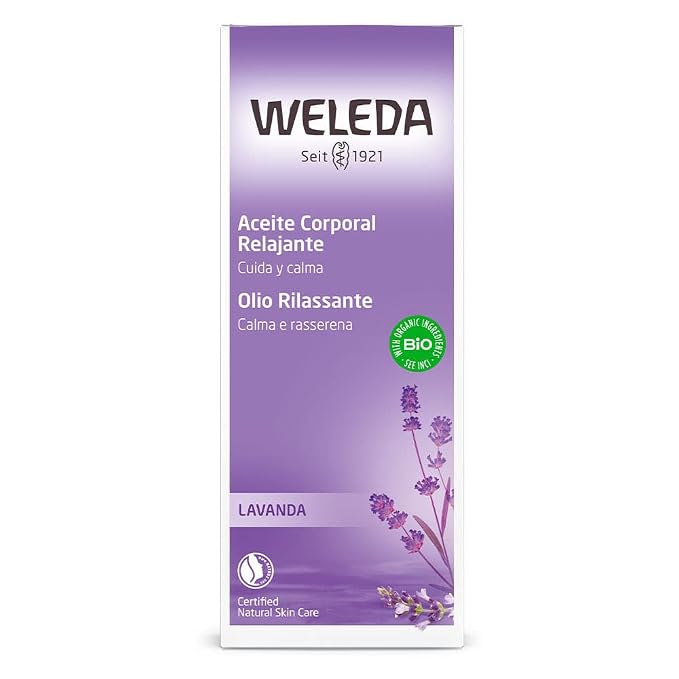 Weleda Relaxing Lavender Body & Beauty Oil, 3.4 Fluid Ounce, Clear