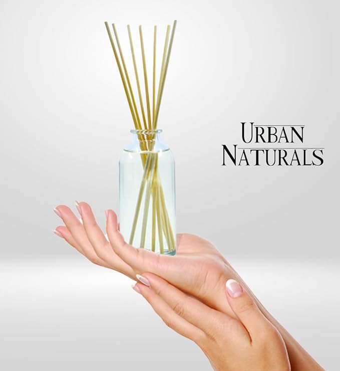 Urban Naturals Autumn Woods Reed Diffuser Set - Dark Walnut, English Lavender and White Amber - A Fresh, Earthy, Woodsy Fall Forage Scent - Made in the USA