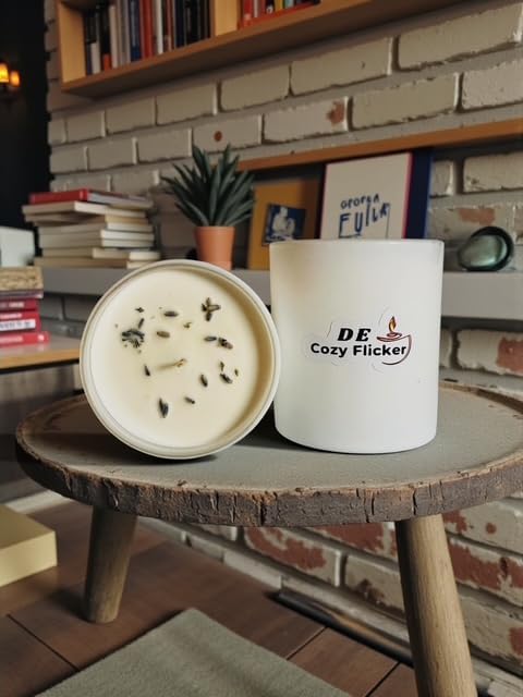 Lavender Cocoon | Tumbler White Scented Candle for Any Occasion | Long Lasting with 50 Hour Burn Time 8.15oz | Soy Candle | Cotton Wick