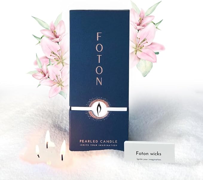 Foton Pearled Candle 18 Oz - Lazy Lulu Tropical Hawaiian Scented Non Toxic Luxury Long Lasting Powder Wax Sand Candles up to 120 Hours - Refillable Pearl Candle Sand with 30 Wicks