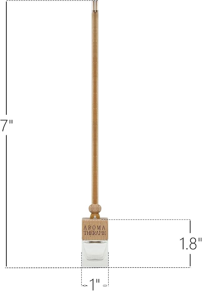 4-Pack Refillable Car Air Freshener Hanging Diffuser Empty Glass Bottle with Wooden Cap & Reed Sticks Essential Oil Aromatherapy Pendant Drift Car Fresheners for Women Men-Car Accessories