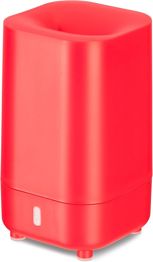 Serene House Ultrasonic Ranger Aromatherapy Essential Oil Cool Mist Diffuser – USB-Powered, Travel-Size Diffuser with Automatic Shut-Off – Red, 60ml