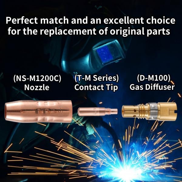 MIG Welding Gas Diffuser D-M100 for Miller MDX Series Fits Miller MDX-100 MIG Gun (5-PK)