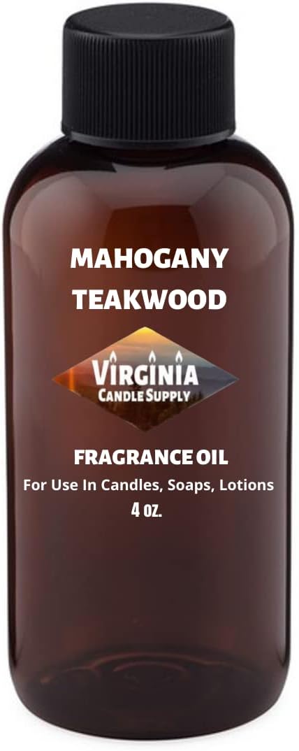 Mahogany Teakwood Type Fragrance Oil (Our Version of The Brand Name) (4 oz Bottle) for Candle Making, Soap Making, Tart Making, Room Sprays, Lotions, Car Fresheners, Slime, Bath Bombs, Warmers……