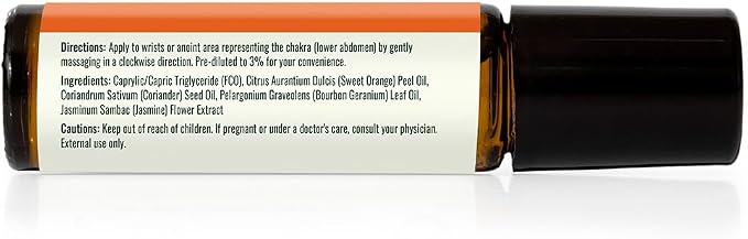 Plant Therapy Chakra 2 Joyful Creation (Sacral Chakra) Essential Oil Blend Pre-Diluted Roll-On 10 mL (1/3 oz) 100% Pure, Ready to Use