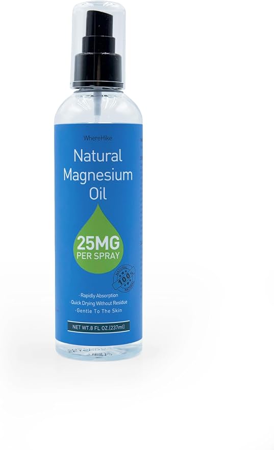 Stilip Magnesium Spray, Pure Magnesium Oil Spray for Feet,Ideal Gift for Muscle Relaxation&Better Sleep,Rapid Absorption,Quick Drying Without Residue-Unflavored.
