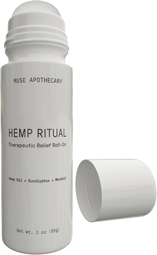Muse Apothecary Hemp Ritual - Roll-On, USDA Certified Organic Hemp Seed Oil, Post-Workout Recovery, Muscle & Joint, Tension & Discomfort