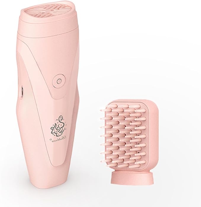 Portable Arabian Rechargeable Electronic Incense Burner High-Tech Aromatherapy Comb USB Portable Incense Burner Electric Aroma Diffuser Handheld Electric for Muslim Ramadan (Pink)