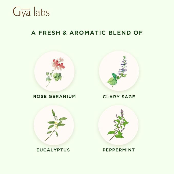 Gya Labs Focus Booster Essential Oils Blends - 0.34 Fl Oz - for Diffuser, Home, Humidifier, Aromatherapy and DIY Candle Making Scents