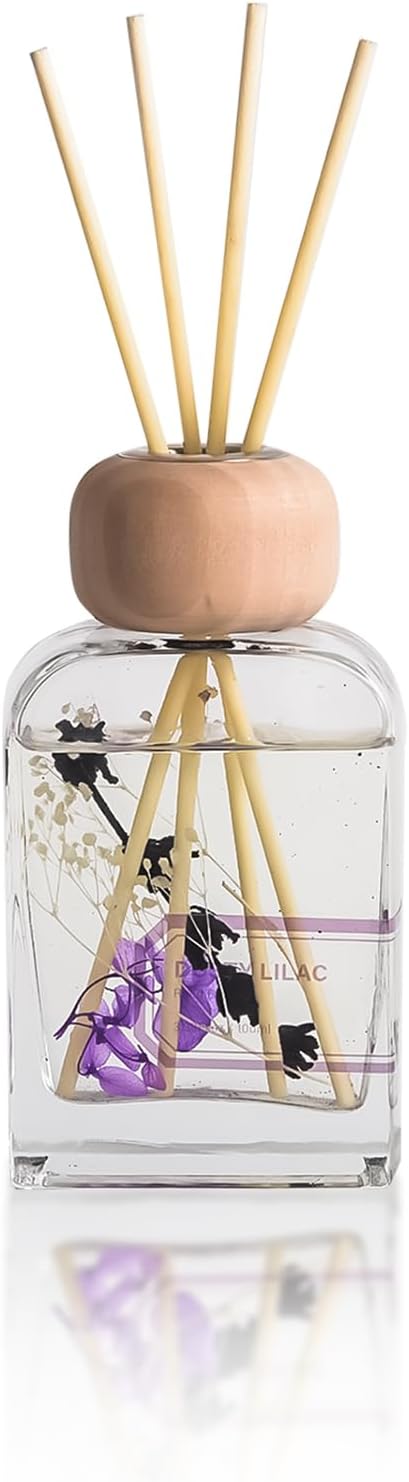 Reed Diffuser Set, 3.4 fl oz - Elegant Home Fragrance with Sticks - Long-Lasting Scented Oil Reed Diffuser for Bedroom, Bathroom Shelf Decor & Office (Dusty Lilac)
