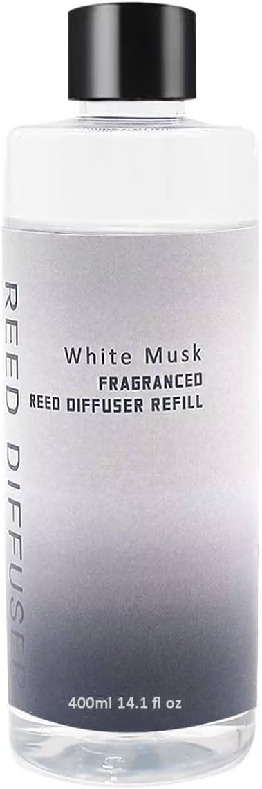 Scent Diffuser Oil Refill | 13.53 fl oz(400ml) Home Fragrance Defusers | Scented Aroma Essential Oil Reed Diffuser White Musk 400ml
